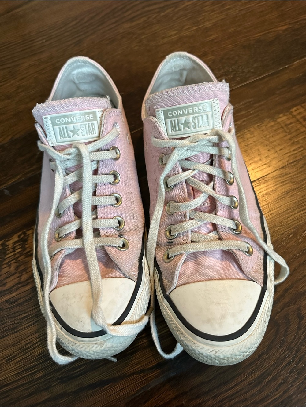 Converse All Star Low Top Sneakers - Pink  with White Daisies